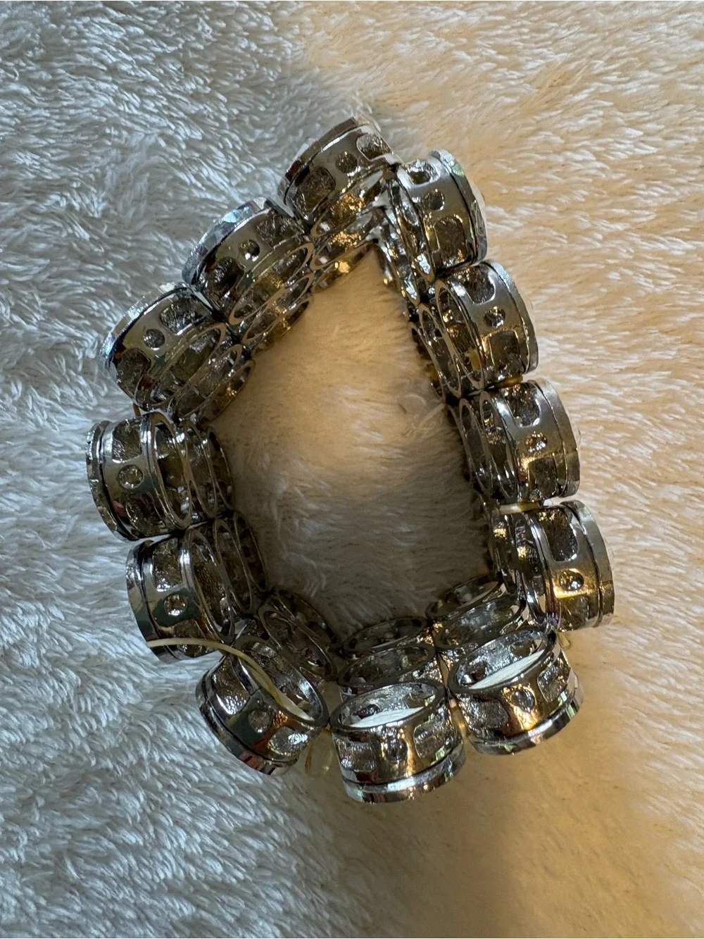 Crystal Rhinestone Stretch Bracelet - Clear Sparkle